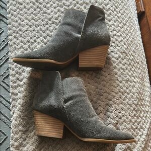Stylish Gray Suede Ankle Boots